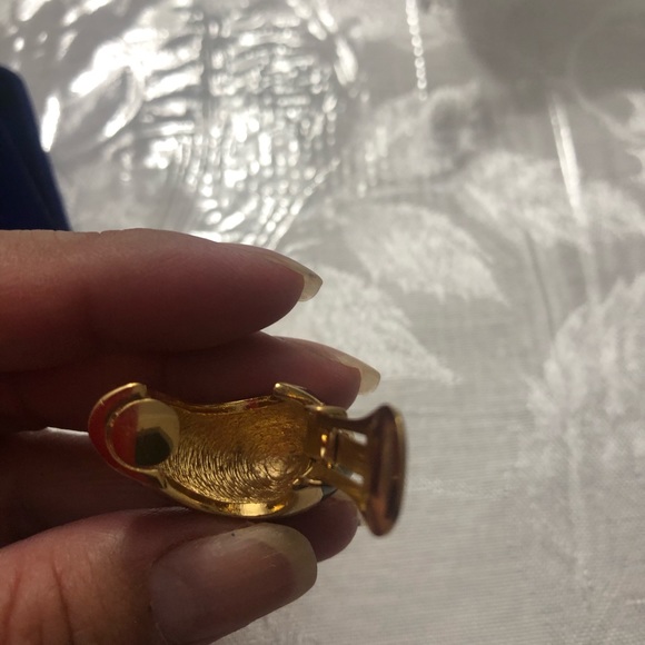 Christian Dior Gold/Onyx Clip on earrings - Picture 3 of 5